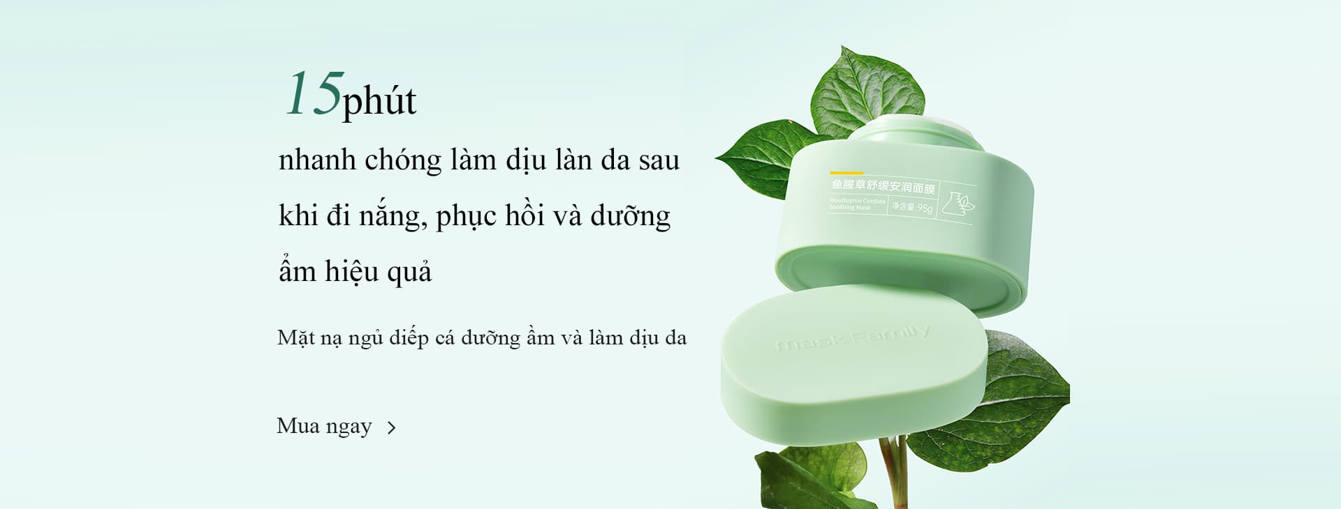 Mặt nạ ngủ diếp cá dưỡng ầm và làm dịu da